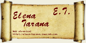 Elena Tarana vizit kartica